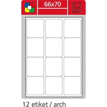 Samolepící etiketa Coveris - etikety A4 lux, 66 x 70 mm, 100 archů