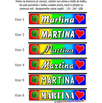 Osvětlení SPZ Světelná SPZ jmenovka 115