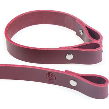 Popruh kožený, 30cm, HANDMADE, bordo