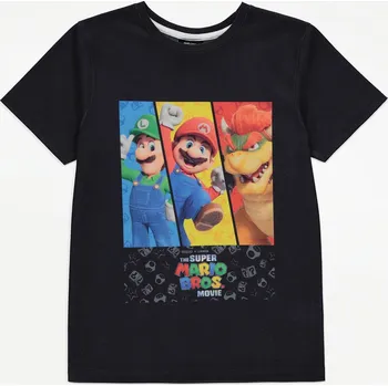 GEORGE CHLAPECKÉ TRIČKO "SUPER MARIO CHARACTERS" Barva: černá, Velikost: 4-5 let (110)
