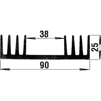Polovodič Chladič Al ZH1910 90x25x3000mm