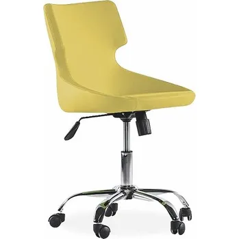 Otočná židle na kolečkách Colorato - žlutá