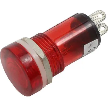 Polovodič Kontrolka 12V červená, průměr 18mm