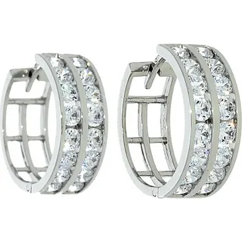 Náušnice Goldstore Stříbrné zirkonové kruhy Varianta: srříbrné náušnice