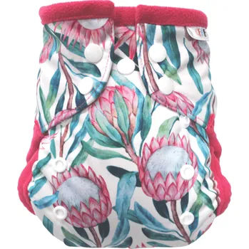 Plenkové kalhoty Breberky Kapsová plenka (S) - Protea královská PAT