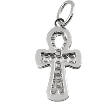 Přívěsek ŠPERKY-NM, Zlatý nilský kříž v bílém zlatě 1256