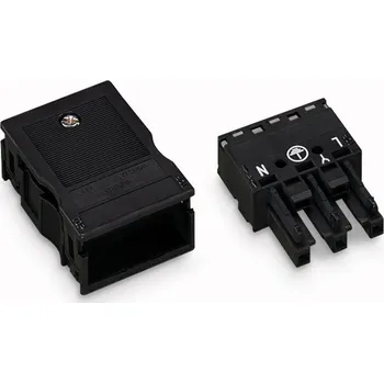 Elektrická zásuvka WAGO 770-103/K010-165 síťový konektor WINSTA MIDI zásuvka, rovná Počet kontaktů: 2 + PE 25 A černá 1 ks