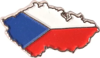 Odznak mapa a vlajka České republiky 16 x 9 mm