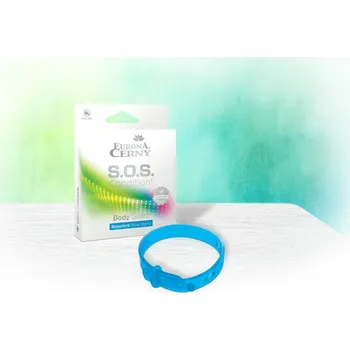 Náramek e 6074 Ochranný repelentní náramek proti hmyzu tyrkysový 1,3 x 27 cm