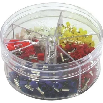 Síťový kabel Sada dutinek izolovaných, 5 druhů, Haupa, 270852, celkem 400ks