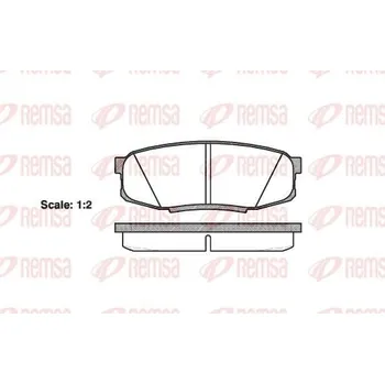 Brzdová destička Sada brzdových destiček, kotoučová brzda REMSA 1272.00