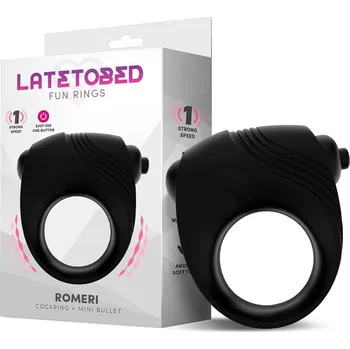 LateToBed Romeri Ring + Vibrating Bullet Silicone Black