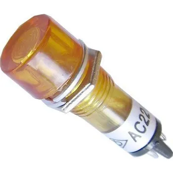 Polovodič Kontrolka 230V s doutnavkou, oranžová do otvoru 10mm