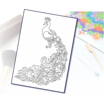 Radost v písku Šablona na pískování páv Varianta: A4 (210 x 297 mm)