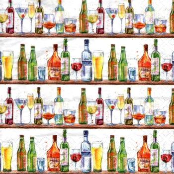 Papírový ubrousek UBR06, Ubrousek, 16x16 cm, LAHVE, 1 kus