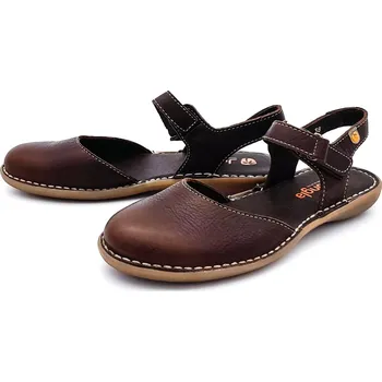 Dámské sandále Dámské kožené sandálky 7722-01119 JUNGLA hnědá Barva: tm.hnědá, Velikost: 37