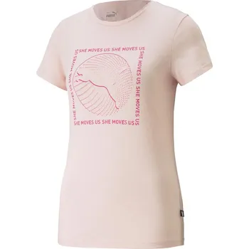Puma tričko Graphics She Moves Us Tee pink XS