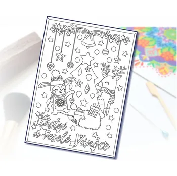 Radost v písku Šablona na pískování Šťastné a veselé vánoce Varianta: A4 (210 × 297 mm)