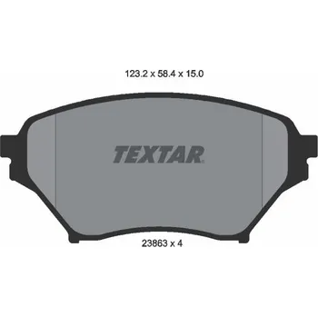 Brzdová destička Sada brzdových destiček, kotoučová brzda TEXTAR 2386301