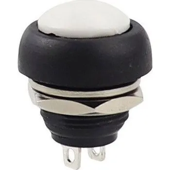 Tlačítko PBS-33B, OFF-(ON) 1pol.250V/1A plastové bílé