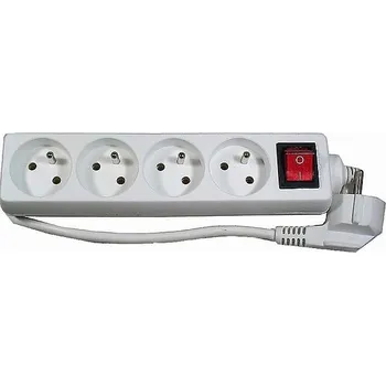 Napájecí kabel Prodlužovací přívod 1,5m-4x10A+vypínač,3x1mm2