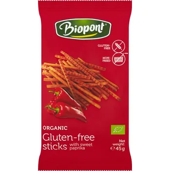 Bonbon Tyčinky slané paprikové bez lepku 45 g BIO BIOPONT