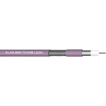 Anténní kabel ELAN RG179, 70I136 koaxiální kabel, vnější Ø: 4.8, 75 Ω, fialová, 25 m