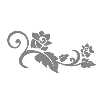 Samolepící dekorace SAMOLEPKA Květina dekor 038 pravá (17 - šedá) NA AUTO, NÁLEPKA, FÓLIE, POLEP, TUNING, VLASTNÍ TEXT, TISK, AUTOSAMOLEPKY.cz, POLEPY, OBRÁZEK, LOGO, SAMOLEPKY