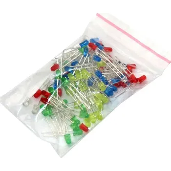 Dioda LED 3mm červená, zelená, bílá, žlutá, modrá, balení 100ks