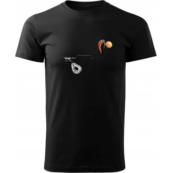 Rybářské oblečení Carp ´R´ Us Carp´R´Us Tričko Mouthsnagger černé (150g) Varianta: Carp´R´Us Tričko Mouthsnagger, vel. L černá (150g)