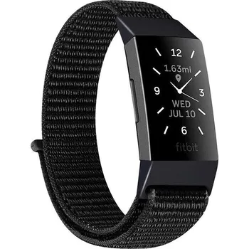 Příslušenství k chytrým hodinkám eses Nylonový řemínek pro Fitbit Charge 3 - Černý