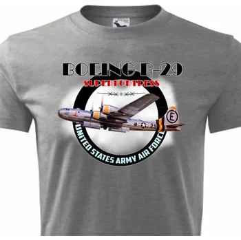 Pánské tričko STRIKER Tričko Boeing B-29 Superfortress Barva: Šedá, Velikost: L