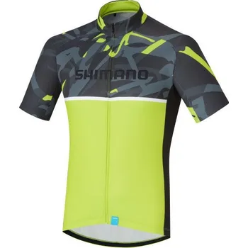 cyklistický dres SHIMANO TEAM dres, žlutá, M