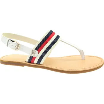 Dámské sandále TOMMY HILFIGER Dámské kožené ecru sandálky FW0FW06988-YBL-255 Velikost 37