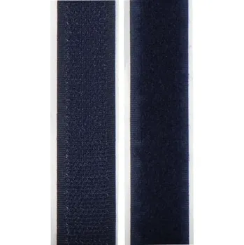 Suchý zip háček + plyš samolepicí šíře 20mm barevný, barva Modrá tm.