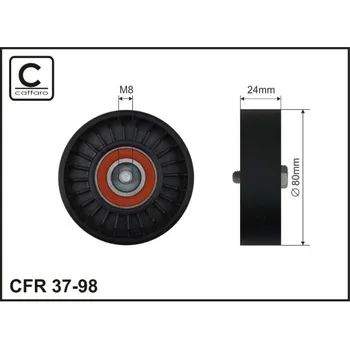 Vratná/vodicí kladka, klínový žebrový řemen Caffaro 37-98