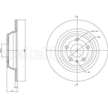 Brzdový kotouč Brzdový kotouč METELLI 23-1786C