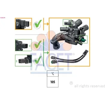 Těsnění motoru Termostat, chladivo FACET 7.8927K