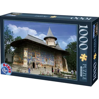 Puzzle Puzzle D‐TOYS Klášter Voroneț • Rumunsko, 1000 dílků + k objednávce puzzle zdarma
