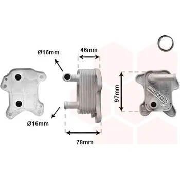 Chladič motoru Olejový chladič, motorový olej VAN WEZEL 37013719