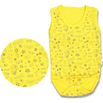 Kojenecký body Kojenecké body bez rukávů žluté Cool 62