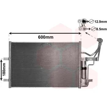 Klimatizace automobilu Kondenzátor, klimatizace VAN WEZEL 27005184