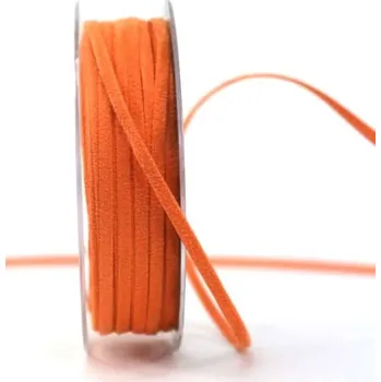 Stuha Pásek z umělé kůže GRAND-PRIX ORANGE A 5mm x 25m (4,-Kč/m) (pásek umělé kůže, semiš, šíře 5mm, oboustranný, oranžový)