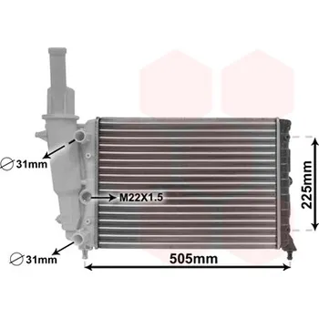 Chladič motoru Chladič, chlazení motoru VAN WEZEL 17002138