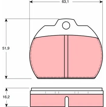 Brzdová destička Sada brzdových destiček, kotoučová brzda TRW GDB591