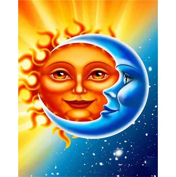 Diamantové malování Gaira® Diamantové malování Slunce a měsíc D4835