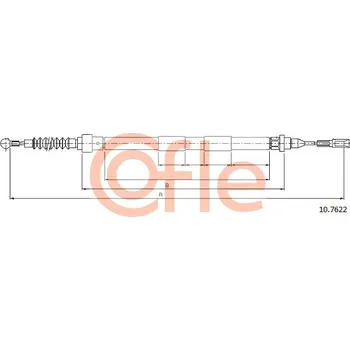 Lanko parkovací brzdy Tažné lanko, parkovací brzda COFLE 10.7622
