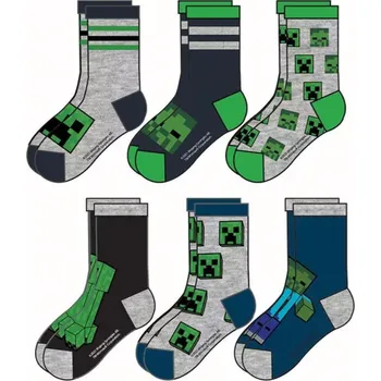 FASHION UK Ponožky MINECRAFT 3pack vícebarevné, vel. 23/26
