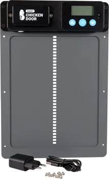 VNT Electronics Automatická dvířka do kurníku na adaptér 230 V šedá/černá