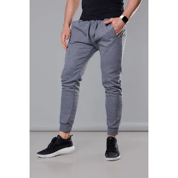 Tmavě šedé pánské teplákové kalhoty (68XW01-5) odstíny šedé XXL